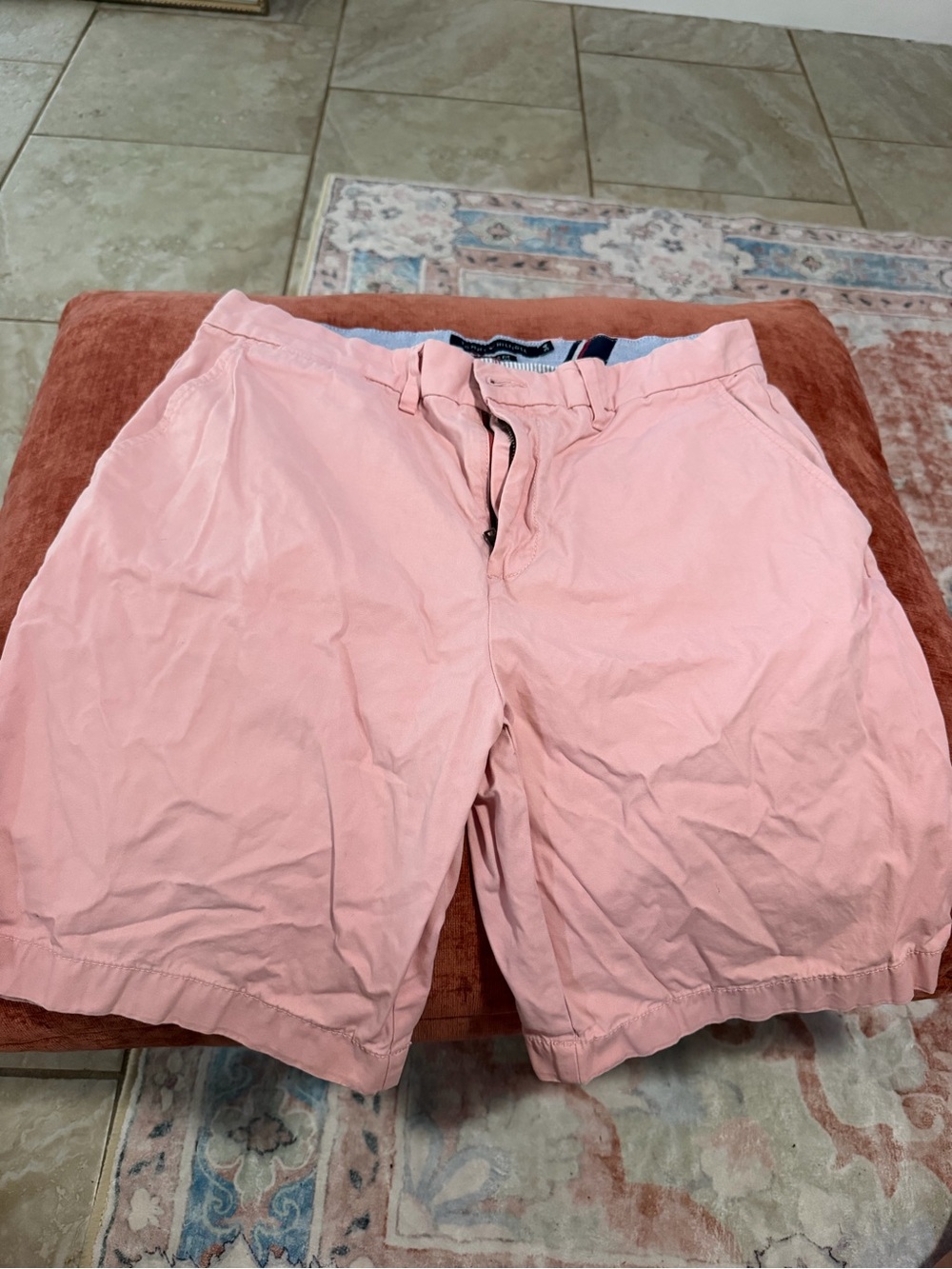 Tommy Hilfiger Men's Light Pink Flat Front Shorts